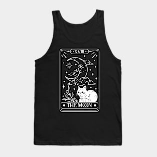 Witchy Cat "The Moon" Tarot Card Tank Top